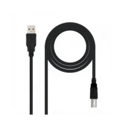Cable usb 2.0 impresora nanocable 10.01.0103-bk/ usb tipo-b macho - usb macho/ 1.8m/ negro
