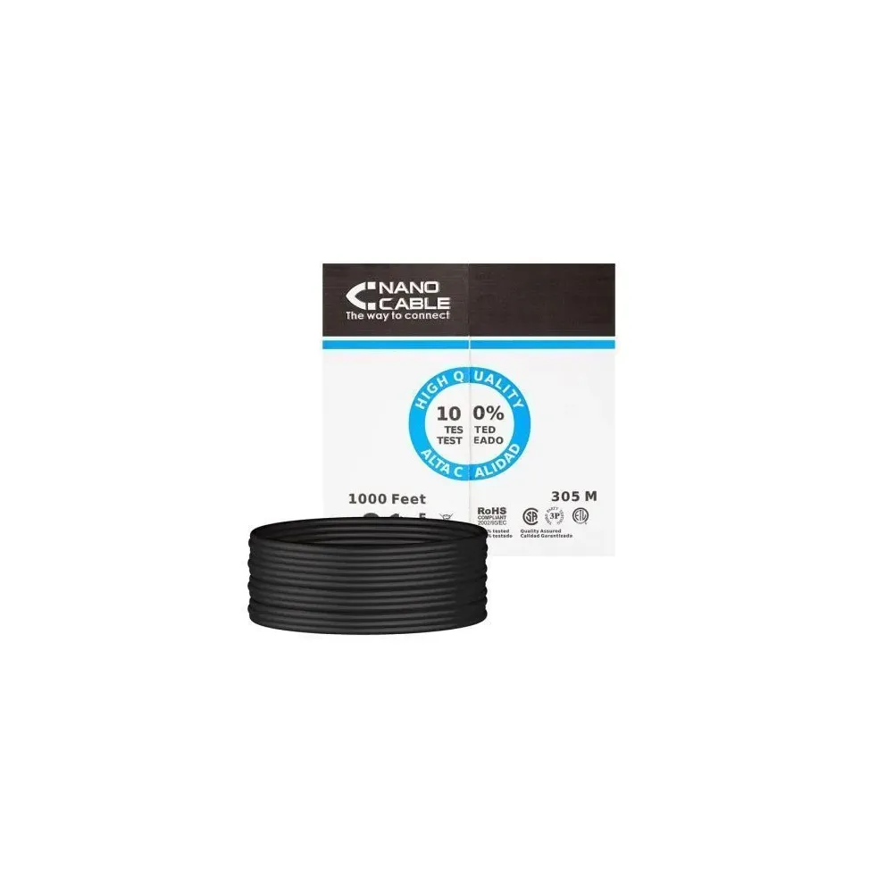 Comprar Bobina de Cable RJ45 para Exteriores UTP Nanocable 10200304EXT