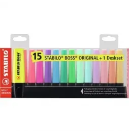 Comprar Peana de Marcadores Fluorescentes Stabilo Boss Original 15 Uni