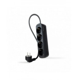 regleta nanocable 10370004nsbk 4 tomas de corriente cable 14m negra