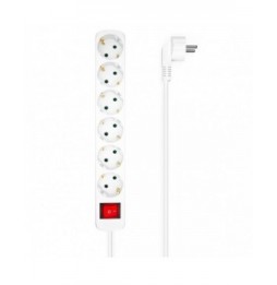 regleta con interruptor aisens a1540535 6 tomas de corriente cable 14m blanco