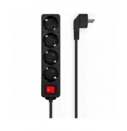 regleta con interruptor aisens a1540650 4 tomas de corriente cable 14m negro