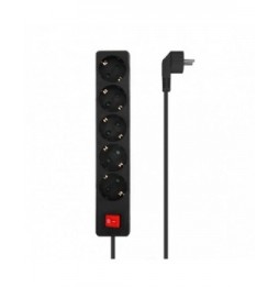 regleta con interruptor aisens a1540652 5 tomas de corriente cable 14m negro