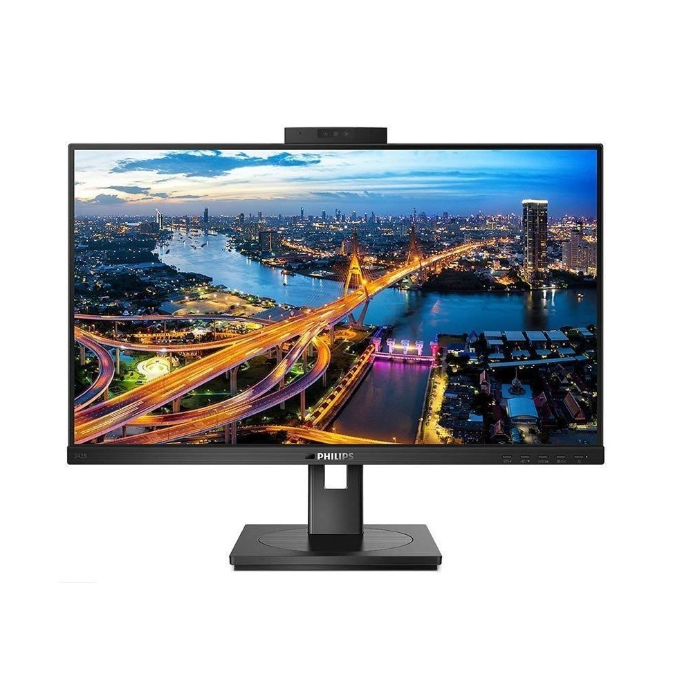 monitor profesional philips 242b1h 238 full hd webcam multimedia regulable en altura negro