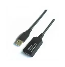Cable alargador usb 2.0 aisens a101-0019/ usb macho - usb hembra/ hasta 2.5w/ 60mbps/ 10m/ negro