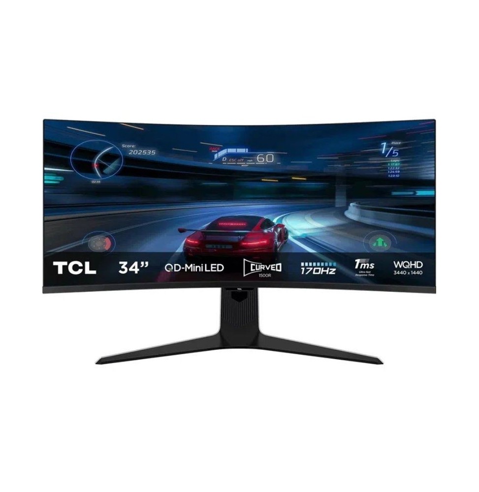 monitor gaming curvo tcl 34r83q 34 wqhd 1ms 170hz va regulable en altura blanco y negro monitor gaming curvo tcl 34r83q 34 wqhd 1ms 170hz va regulable en altura blanco y negro