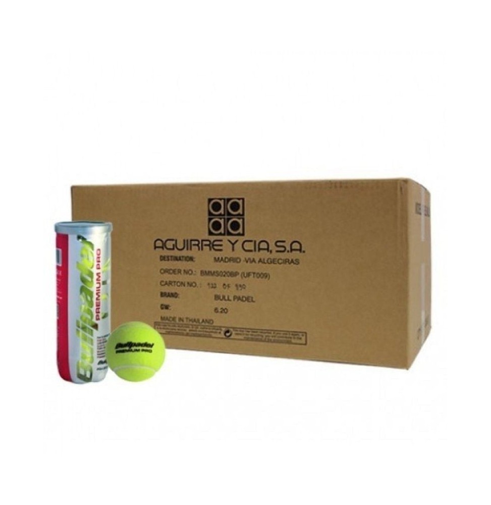 cajon bolas bullpadel premium pro 24 packs de 3 unidades