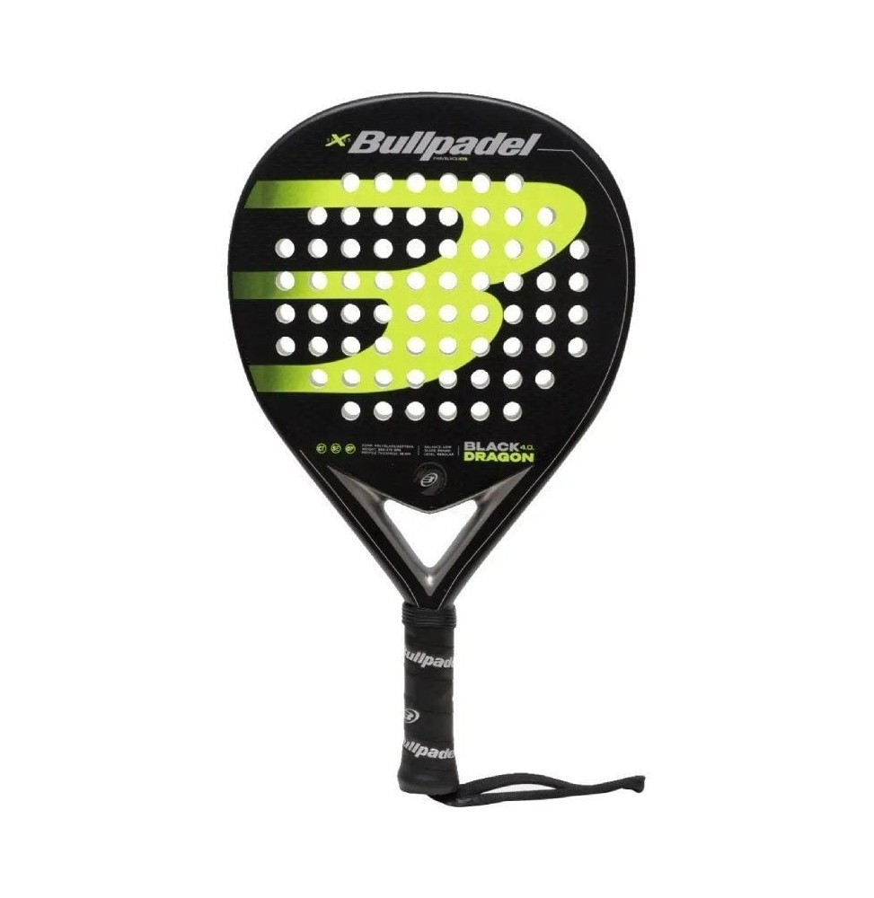 pala de padel bullpadel black dragon 40 negro y verde