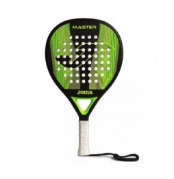 pala de padel joma master negra y verde fluor