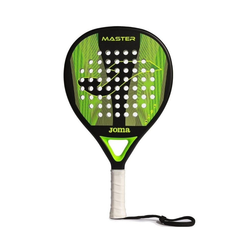 pala de padel joma master negra y verde fluor