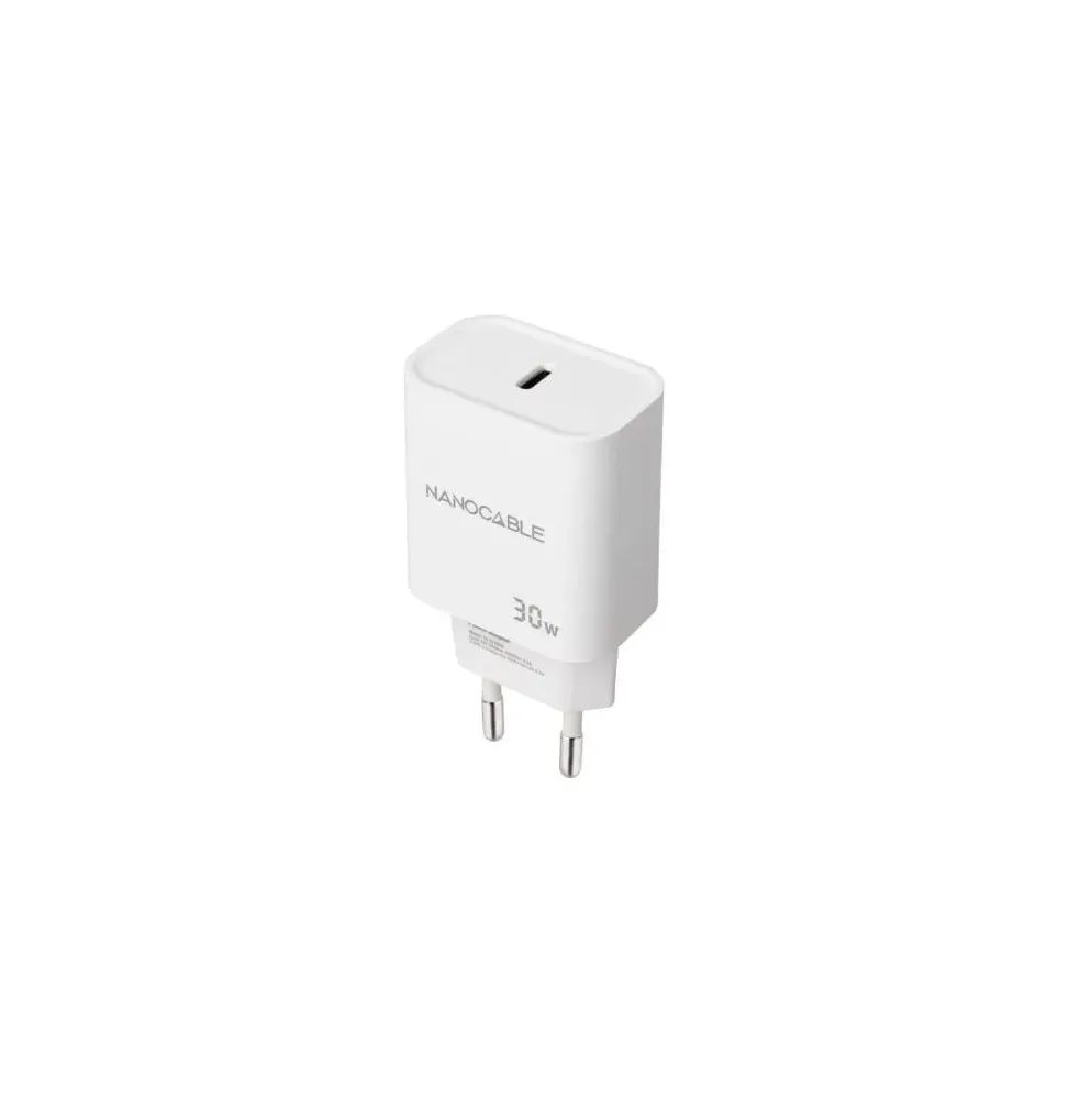 Comprar Cargador de Pared Nanocable 10102009 1xUSB TipoC 30W Blanco