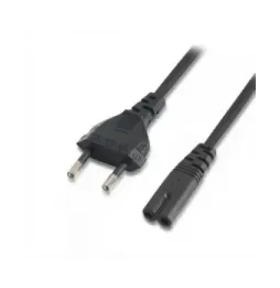 Cable alimentación forma 8 aisens a132-0173/ cee7/16 macho - c7 hembra/ hasta 1500w/ 1.5m/ negro