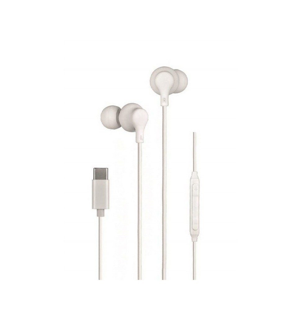 auriculares intrauditivos daewoo dw2016 con microfono usb tipoc blancos