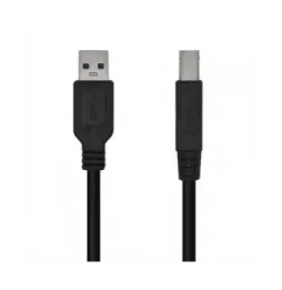Cable usb 3.0 impresora aisens a105-0445/ usb tipo-b macho - usb macho/ 5gbps/ 3m/ negro