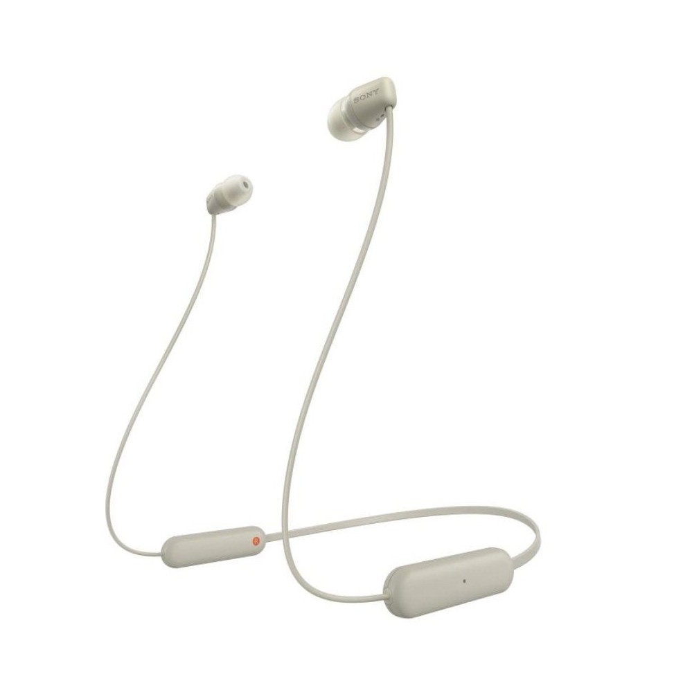 auriculares inalambrico intrauditivos sony wic100 con microfono bluetooth beige