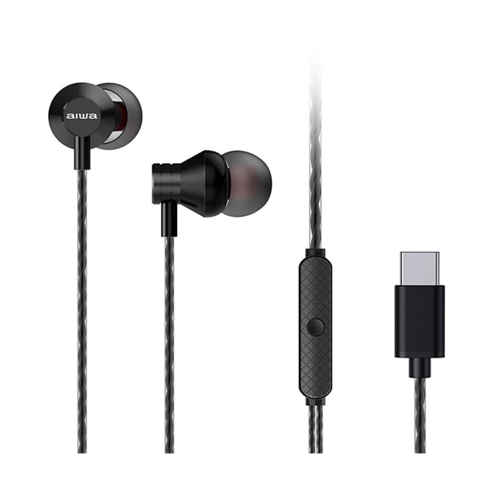 auriculares intrauditivos aiwa estm50usbcbk con microfono usb tipoc negros auriculares intrauditivos aiwa estm50usbcbk con microfono usb tipoc negros