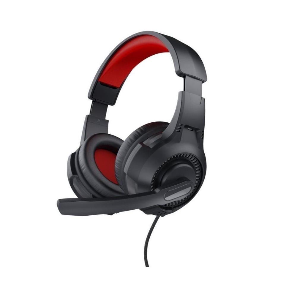 auriculares gaming con microfono trust gaming 24785 jack 35 rojos y negros