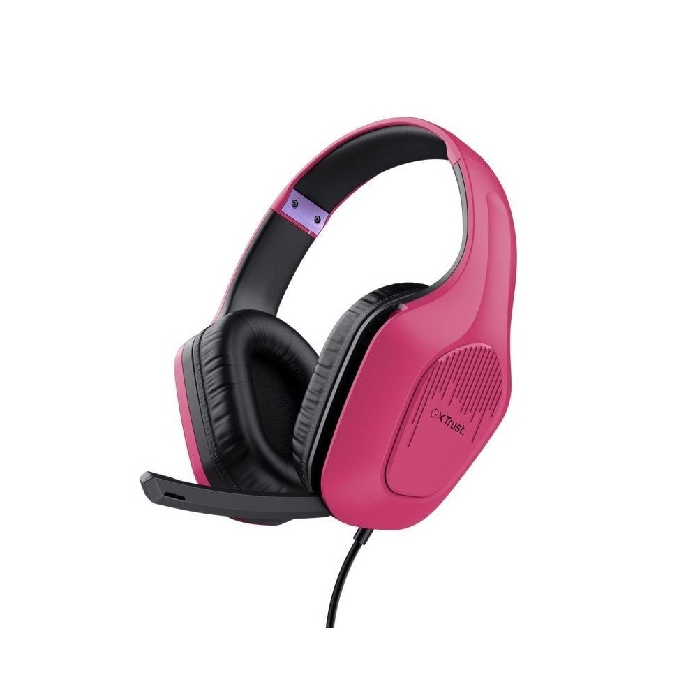 auriculares gaming con microfono trust gaming gxt 415 zirox jack 35 rosas