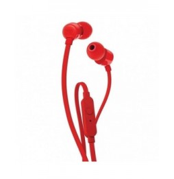 auriculares intrauditivos jbl t110 con microfono jack 35 rojos