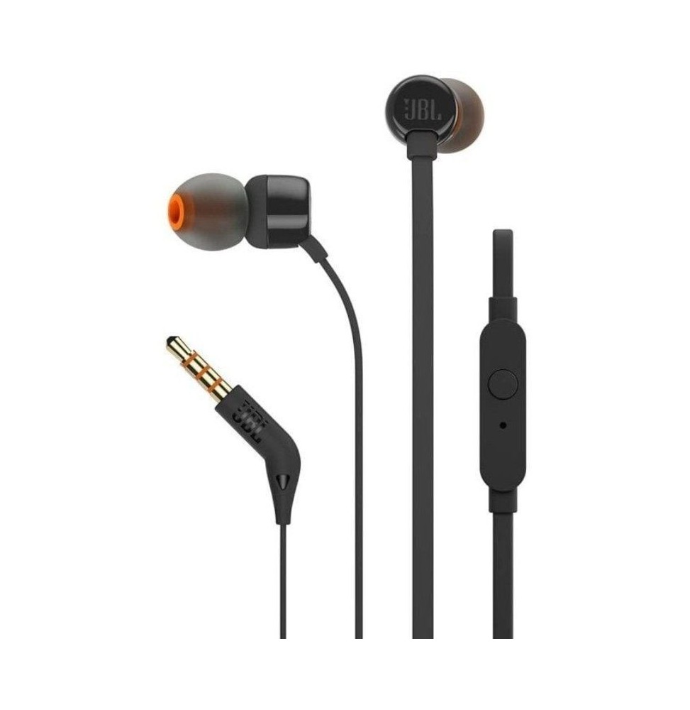 auriculares intrauditivos jbl tune 160 con microfono jack 35 negros
