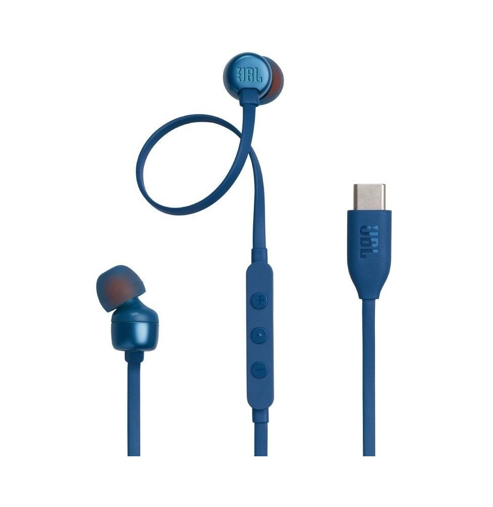 auriculares intrauditivos jbl tune 310c con microfono azules