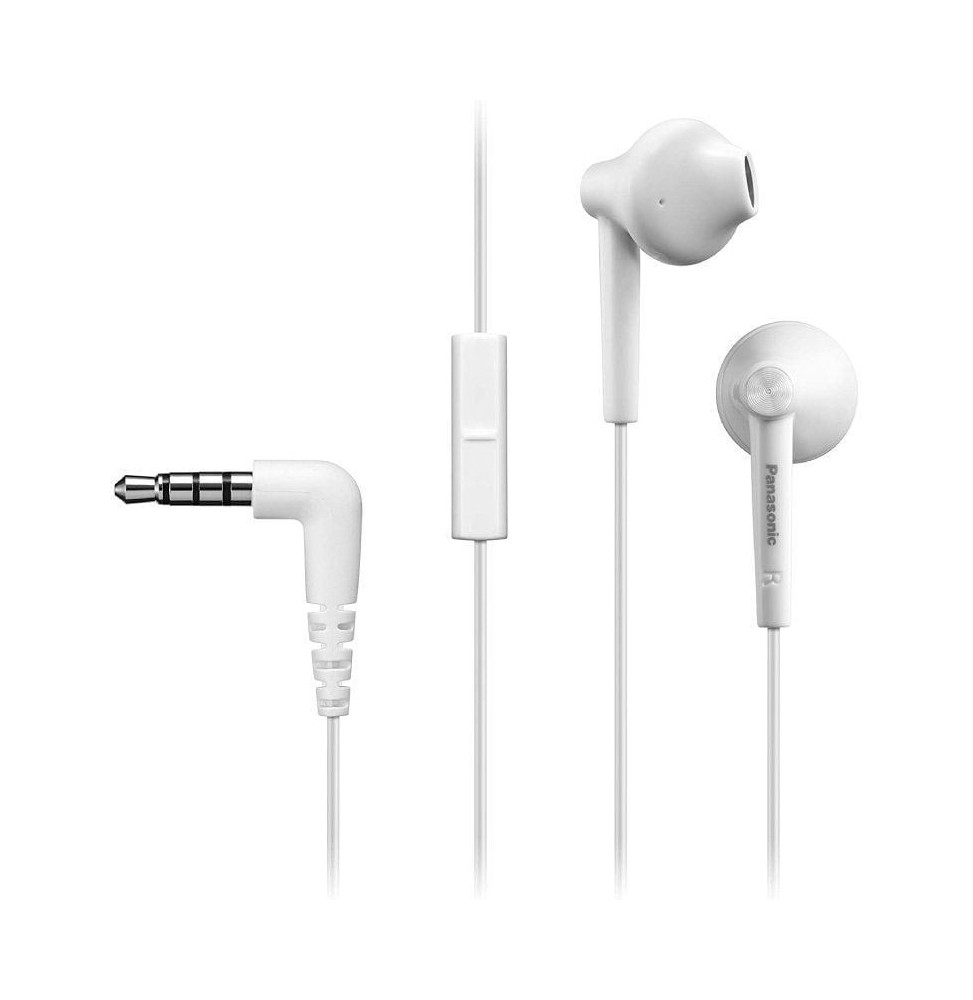 auriculares intrauditivos panasonic rptcm55 con microfono jack 35 blancos