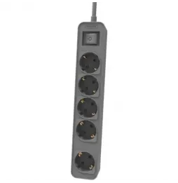 Regleta con Interruptor Philips CHP2154G | 12 5 Tomas de corriente | Cable 1.5m | Gris