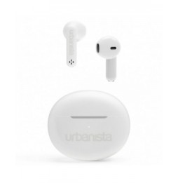 auriculares bluetooth urbanista austin con estuche de carga autonomia 5h blancos