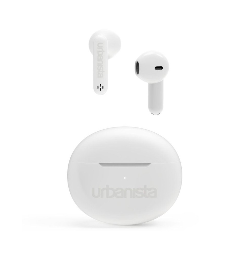 auriculares bluetooth urbanista austin con estuche de carga autonomia 5h blancos