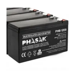 Batería phasak phb 1209 compatible con sai/ups phasak según especificaciones