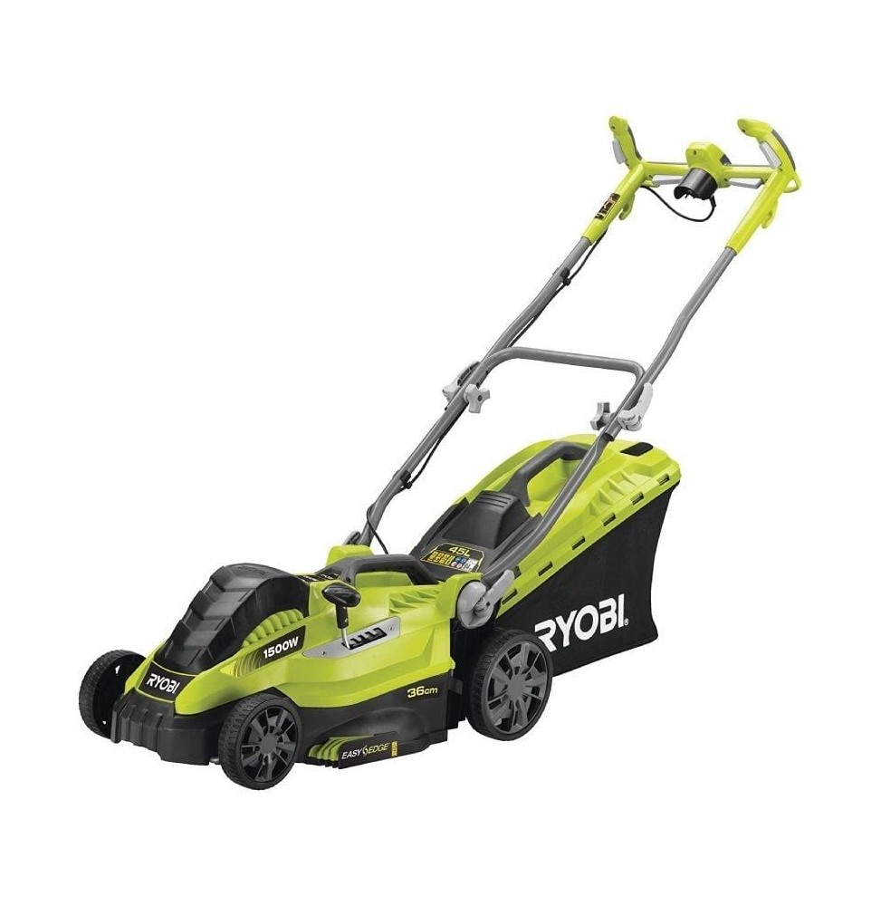 cortacesped ryobi rlm15e36h 1500w corte 36cm incluye recolector de hierba 45l y adaptador mulching