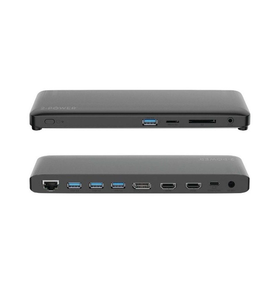 docking usb tipoc 2power doc0117a 4xusb 1xusb tipoc pd 2xhdmi 1xdisplayport 1xjack 1xrj45 1xlector tarjetas sd gris