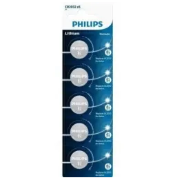 Comprar Pack de 5 Pilas de Boton Philips CR2032P5 01B Lithium 3V
