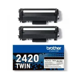 Tóner original brother tn2420twin multipack xl alta capacidad/ 2x negro