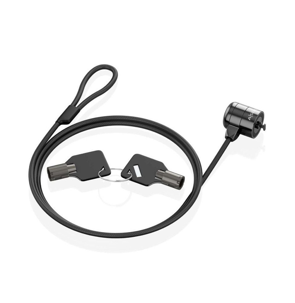 cable de seguridad para portatiles aisens aslkd40k04bk 15m