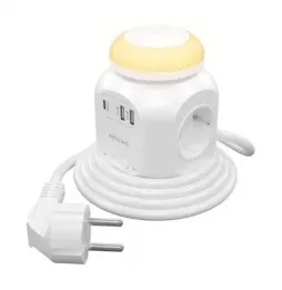 Comprar Regleta con Interruptor y Luz Nocturna Aisens ASPS2A1CLPQ02W 4