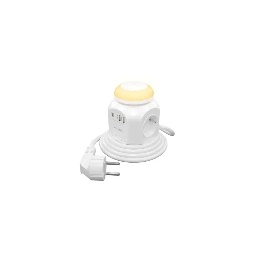 Comprar Regleta con Interruptor y Luz Nocturna Aisens ASPS2A1CLPQ02W 4