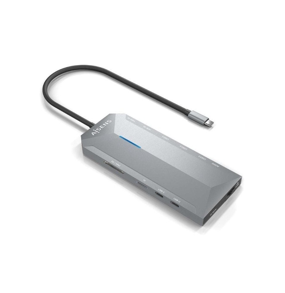 docking usb tipoc aisens asuc12p005gr 2xhdmi 3xusb 2xusb tipoc 1xrj45 1xaudio 1xlector tarjetas 1x jack 1xusb tipoc