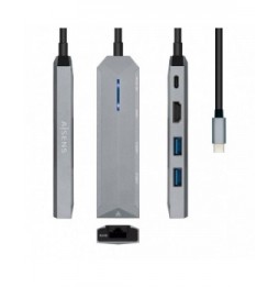 docking usb tipoc aisens asuc5p003gr 1xhdmi 2xusb 1xrj45 1xusb tipoc pd gris