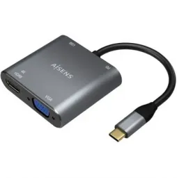 Comprar Conversor Aisens A1090626 HDMI Hembra VGA Hembra USB TipoC Mac