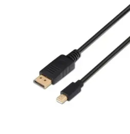Cable mini displayport 1.2 4k aisens a124-0131/ displayport macho - mini displayport macho/ hasta 5w/ 2300mbps/ 2m/ negro