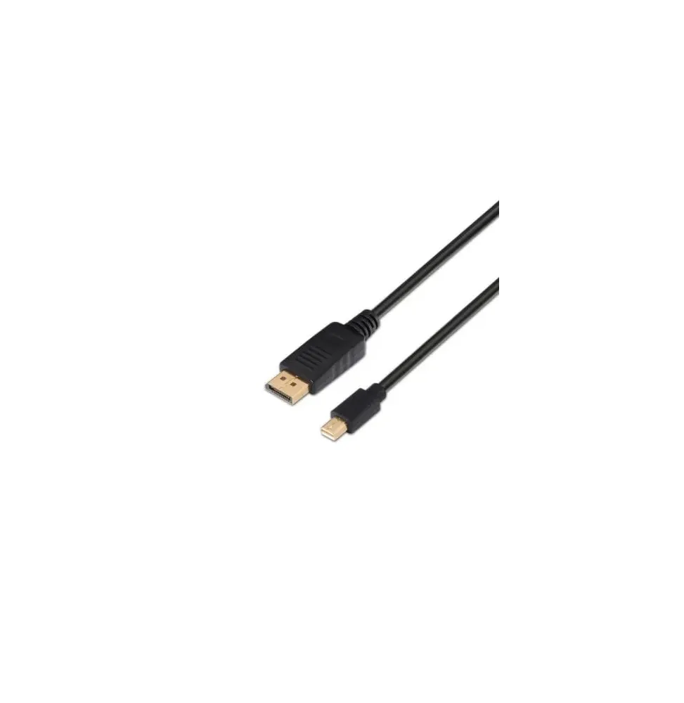 Cable mini displayport 1.2 4k aisens a124-0131/ displayport macho - mini displayport macho/ hasta 5w/ 2300mbps/ 2m/ negro