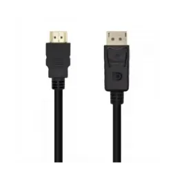 Cable conversor aisens a125-0459/ displayport macho - hdmi macho/ hasta 5w/ 2300mbps /1m/ negro