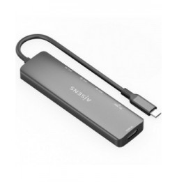 docking usb tipoc aisens asuc6p024gr 1xhdmi 3xusb 1xlector tarjetas gris