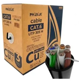 Comprar Bobina de Cable RJ45 UTP Phasak PHR 669 Cat6 305m Gris