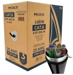 Comprar Bobina de Cable RJ45 FTP Phasak PHR 670 Cat6 305m Gris Oscuro