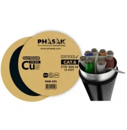 Comprar Bobina de Cable RJ45 FTP Phasak PHR 672 Cat6 305m Gris