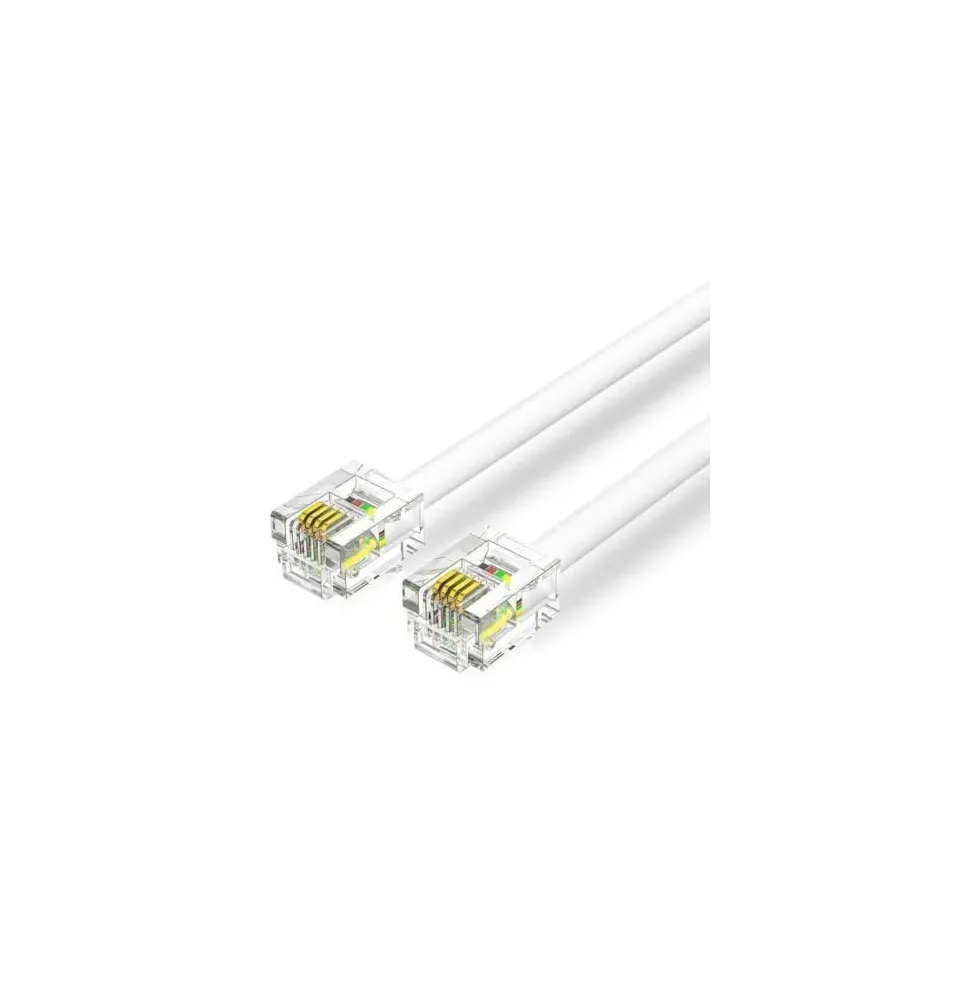 Comprar Cable de Telefono RJ11 6P4C Vention IQBWH 2m Blanco