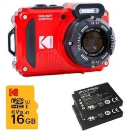 Comprar Pack Camara Digital Kodak Pixpro WPZ2RD6 2 Baterias 1 MicroSD 
