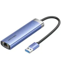 Comprar Hub USB 30 Vention TGFSB 3xUSB 1xRJ45 1xUSB TipoC PD Azul